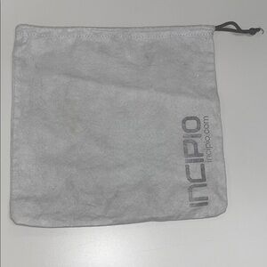 Incipio Light Gray Drawstring Pouch / Dust Bag